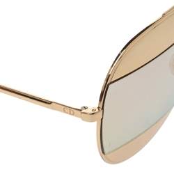 Pre Owned Dior Gold Mirror DiorSplit1 Aviators Sunglasses