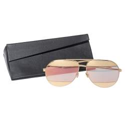 Pre Owned Dior Gold Mirror DiorSplit1 Aviators Sunglasses