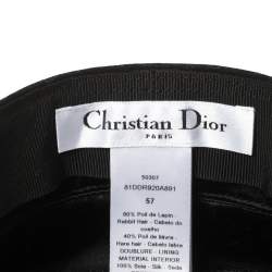 Pre Owned Dior Black Felt Cloche Arty Hat