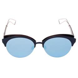 مملوكة مسبقًا نظارة شمسية ديور "ديوراما كلوب" عيون قطة عاكسة بنفسجي و لون ذهبي وردي 