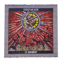 Dior Multicolor Tarot Le Jugement Cotton Square Scarf