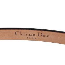 Pre Owned حزام ديور مزين فيونكة جلد مطبوع متعدد الألوان ميتاليك مقاس صغير (سمول)