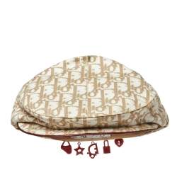 Dior Beige Cotton Trotter Charms Diorissimo Paper Boy Beret Hat