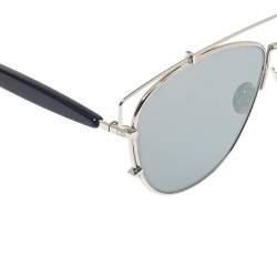 Pre Owned Dior Silver/ Silver Mirrored 84J0T DiorTechnologic Aviator Sunglasses