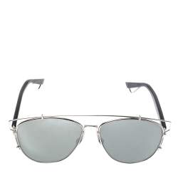 Pre Owned Dior Silver/ Silver Mirrored 84J0T DiorTechnologic Aviator Sunglasses