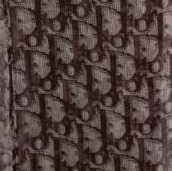 Dior Brown Oblique Print Sheer Silk Stole