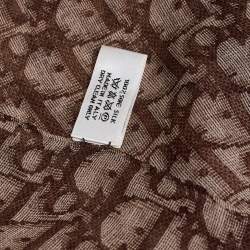 Dior Brown Oblique Print Sheer Silk Stole
