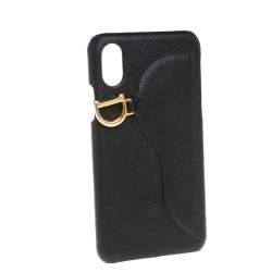 Dior Black Leather Saddle iPhone X Case