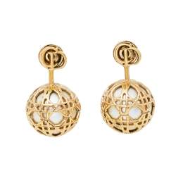 مملوكة مسبقًا Dior Faux Pearl Secret Cannage Drop Earrings