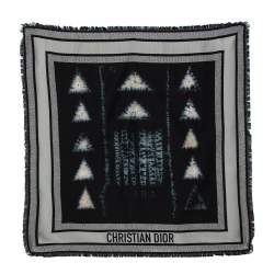 Pre Owned Dior Black Tie Dior Cotton & Silk Scarf