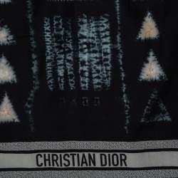 Pre Owned Dior Black Tie Dior Cotton & Silk Scarf