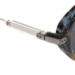 مملوكة مسبقًا Dior Yellow Havana/Green Mirrored OX8TW Umbrage Round Sunglasses