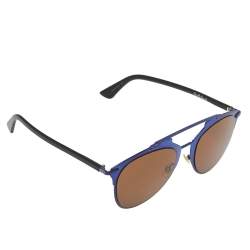 Pre Owned Dior Blue & Black/Brown M2XA6 Reflected Aviator Sunglasses
