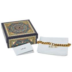 Pre Owned Dior Gold Tone Danseuse Étoile Choker Necklace