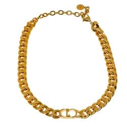 Pre Owned Dior Gold Tone Danseuse Étoile Choker Necklace