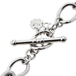 مملوكة مسبقًا Dior Silver Tone Multi Strand Heart Charm Necklace