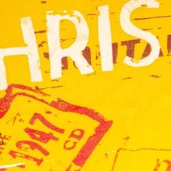 مملوكة مسبقًا وشاح ديور قطن مطبوع غرافيتي أصفر