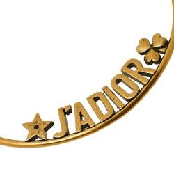 Pre Owned Dior J'Adior Antique Gold Finish Hoop Earrings