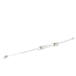 Pre Owned سوار ديور قلوب متداخلة معدن فضي اللون و كريستال 