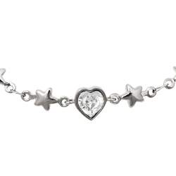 Dior Crystal Heart and Star CD Logo Station Bracelet 