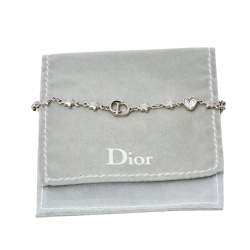 Dior Crystal Heart and Star CD Logo Station Bracelet 