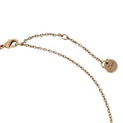 Pre Owned Dior Gold Tone Crystal Clair D Lune Necklace