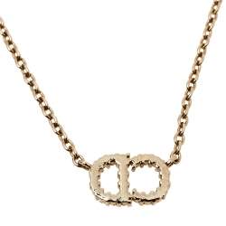 Pre Owned Dior Gold Tone Crystal Clair D Lune Necklace