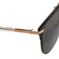 مملوكة مسبقًا Dior Gold Tone/Black DiorReflected Aviator Sunglasses