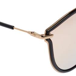 مملوكة مسبقًا Dior Gold Tone/Black DiorSoRealRise Mirrored Sunglasses