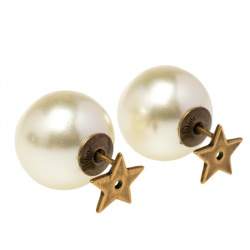 مملوكة مسبقًا أقراط ديور ميز أون ديور تريبال نجمة مرصعة لؤلؤ صناعي 