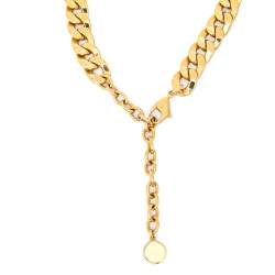 Pre Owned Dior Gold Tone Danseuse Étoile CD Choker Necklace