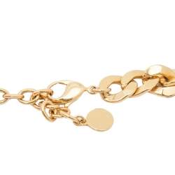 Pre Owned Dior Gold Tone Danseuse Étoile CD Choker Necklace