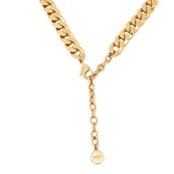Pre Owned Dior Gold Tone Danseuse Étoile CD Choker Necklace