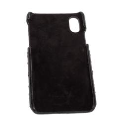 Pre Owned Dior Black Cannage Leather Lady Dior iPhone X Case
