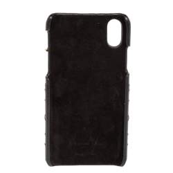 Pre Owned Dior Black Cannage Leather Lady Dior iPhone X Case
