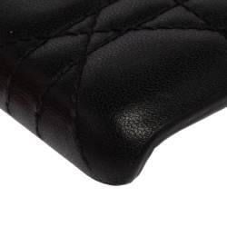 Pre Owned Dior Black Cannage Leather Lady Dior iPhone X Case