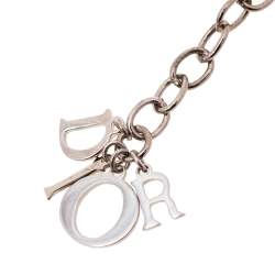 مملوكة مسبقًا Dior Silver Tone Metallic CD Inlay Charm Bracelet 