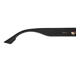 Pre Owned Dior Black DDiorF Oversized Logo Cat Eye Sunglasses 