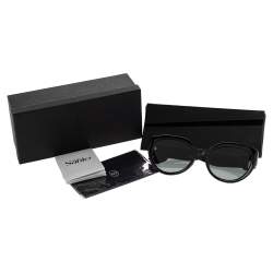 Pre Owned Dior Black DDiorF Oversized Logo Cat Eye Sunglasses 