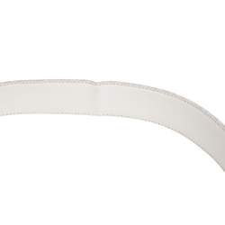 Pre Owned حزام ديور جلد وكانفاس أوبليك بيج/أبيض بوجهين 85سم