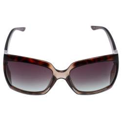 Dior Brown Havana/ Green Gradient Dior61 Oversized Sunglasses
