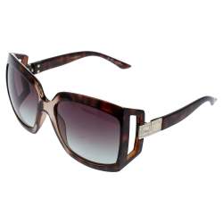 Dior Brown Havana/ Green Gradient Dior61 Oversized Sunglasses