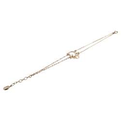 Pre Owned Dior Gold Tone Crystal Oblique Bracelet