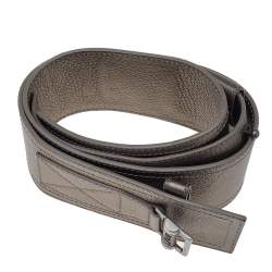 Pre Owned Dior Metallic Leather Waist Belt 80 CM