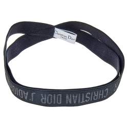 Pre Owned Dior Black Stretch Double Band J'Adior Headband