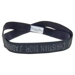 Pre Owned Dior Black Stretch Double Band J'Adior Headband