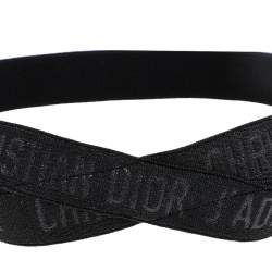 Pre Owned Dior Black Stretch Double Band J'Adior Headband