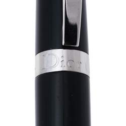 Dior Black Lacquer Silver Tone Ballpoint Pen