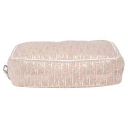 Dior Pink/White Oblique Canvas Cosmetic Pouch