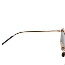 Pre Owned Dior Gold/Grey Acetate DiorSplit1 Mirror Aviator Sunglasses
